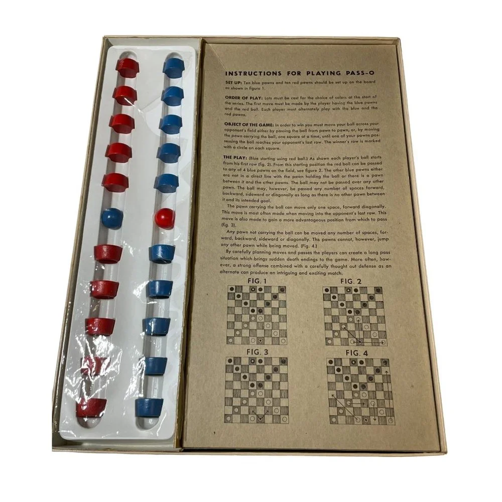 VTG Pass-O Board Game 1960's Game Watkins Strathmore Family Night RARE Pass O‎
